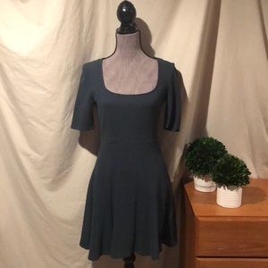 Casual Green half Sleeve Dress